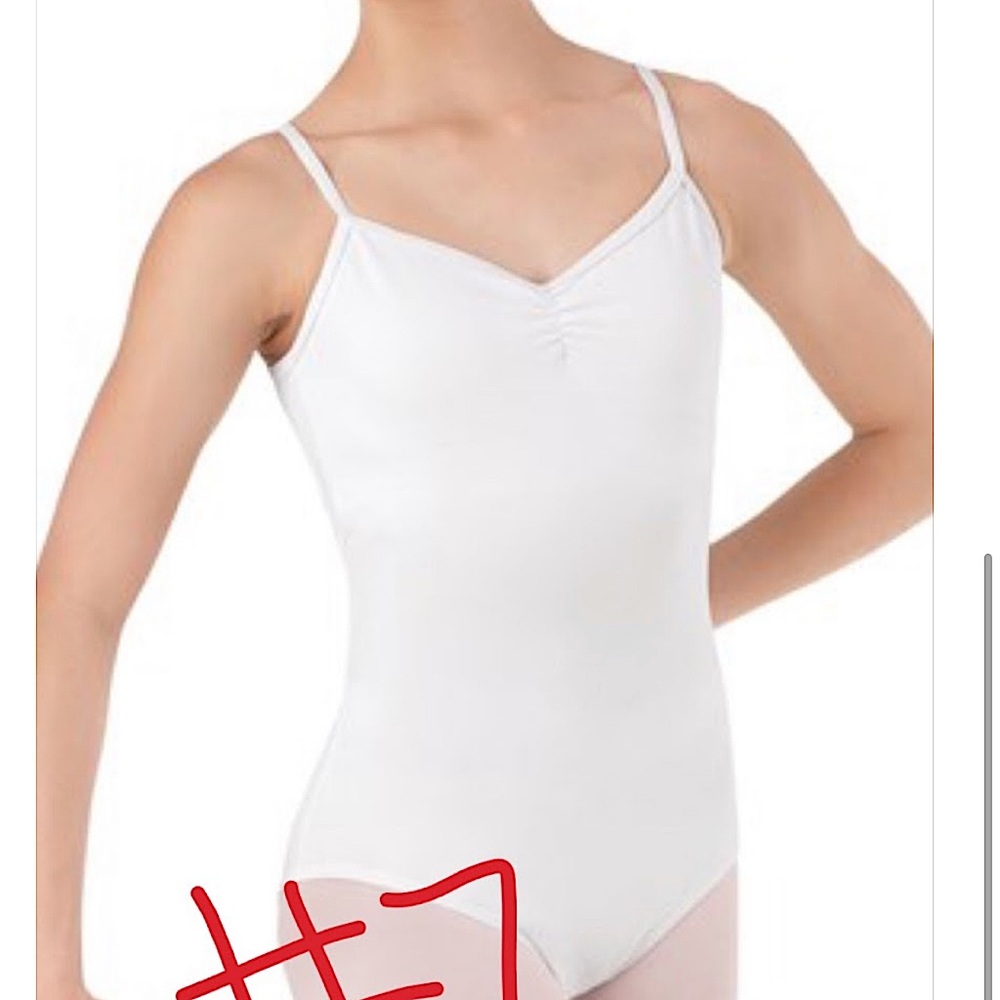 Balera White Size Small Camisole Leotard